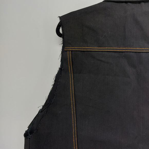 Rebel Reaper Clothing Co Denim Vest Cut off Sleeves Cotton L - Picture 13 of 16